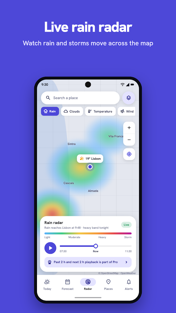 Dewline: Weather & Rain Radar on Screenshots screenshot 2