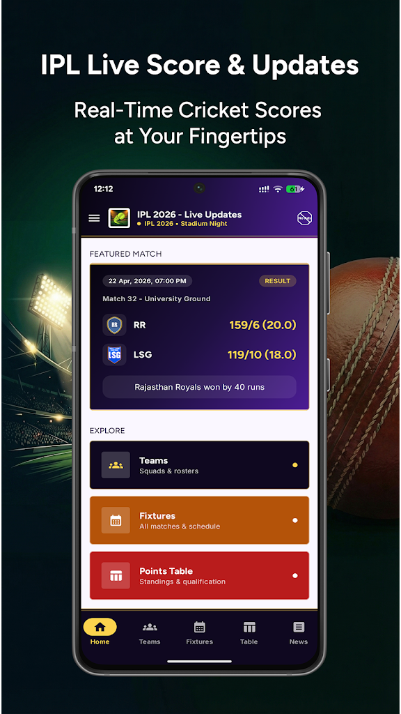 ICL 2026 - Live Cricket Scores screenshot 1
