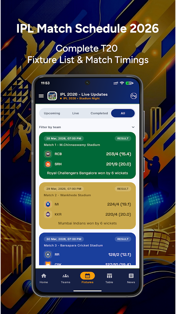 IPL 2026 - Live Cricket Scores screenshot 2