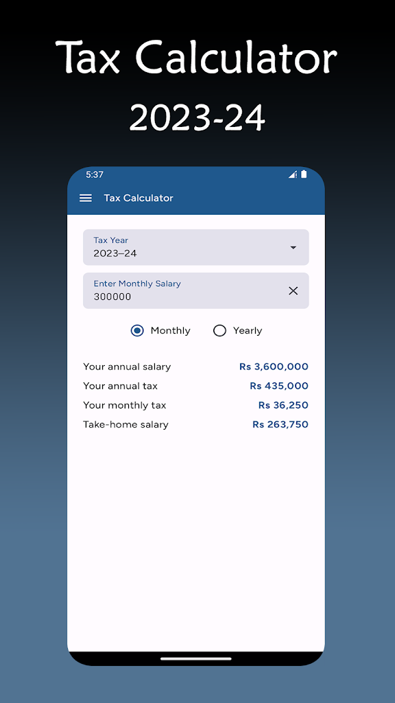 Tax Calculator 2023-24 screenshot 1