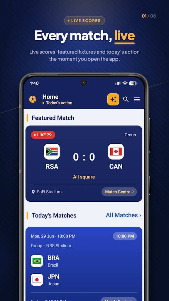 WC 2026 Schedule & Live Scores screenshot 1