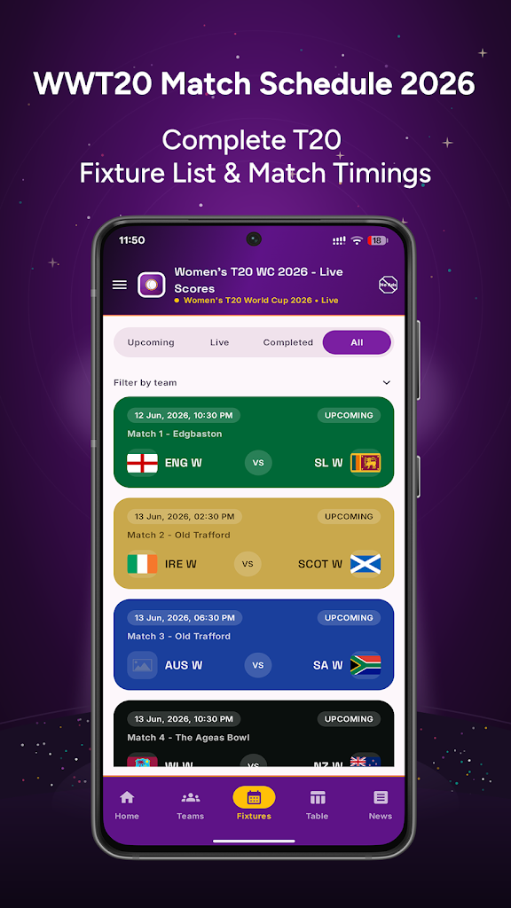 Women's T20 WC 2026 - Live screenshot 1