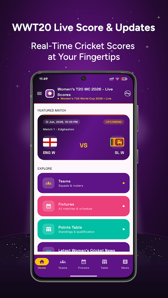 Women's T20 WC 2026 - Live screenshot 2