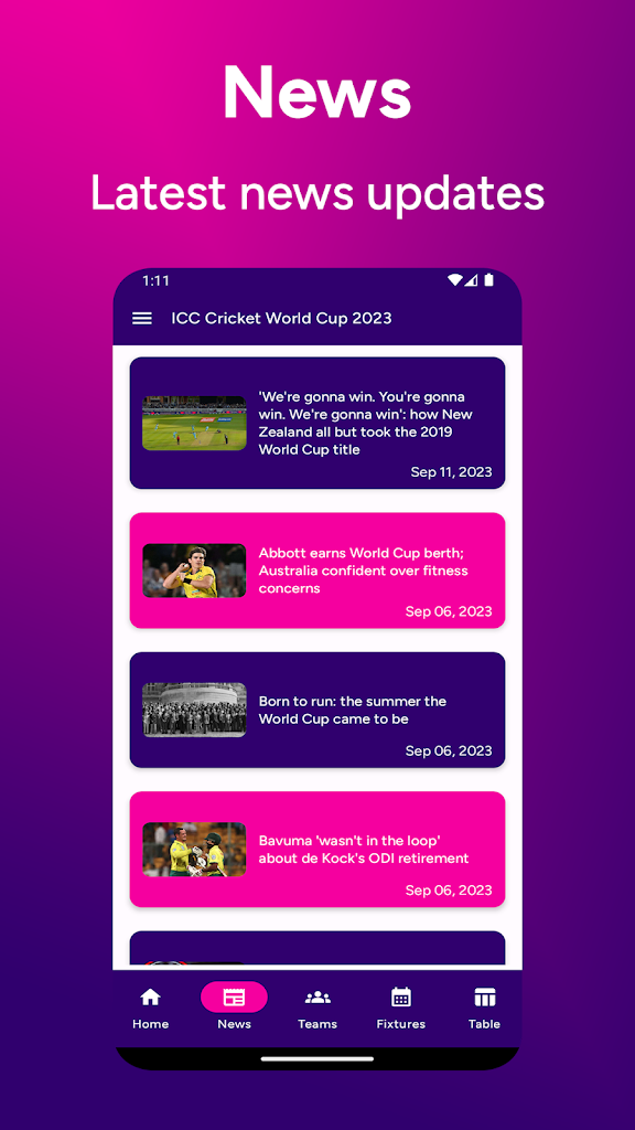 World Cup 2023 - Live Updates on Screenshots screenshot 2